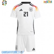 Camisa de time de futebol Alemanha Ilkay Gundogan #21 Replicas 1º Equipamento Infantil Europeu 2024 Manga Curta (+ Calças curtas)